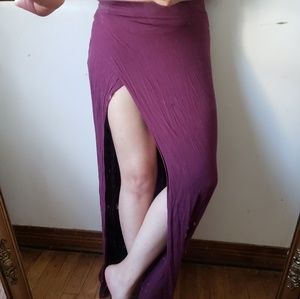 Side slit long skirt